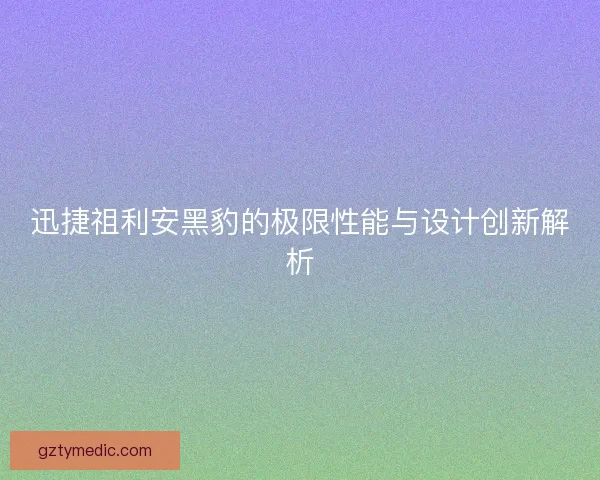 迅捷祖利安黑豹的极限性能与设计创新解析